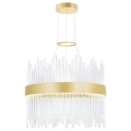 Genevieve LED Chandelier With Medallion Gold Finish