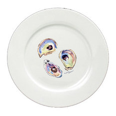 50 Most Por Beach Style Dinner Plates For 2018 Houzz The Oyster Ceramic Round Plate 11 Solid White