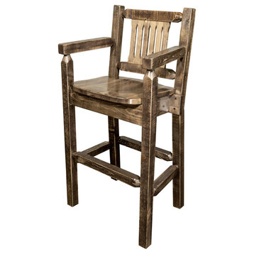 Homestead Collection Captain's Barstool, Stain and Lacquer Finish