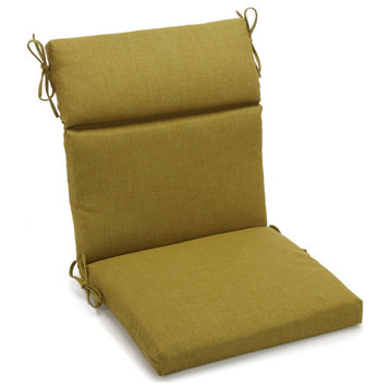 18"X38" Spun Polyester Solid Outdoor Squared Chair Cushion, Avocado