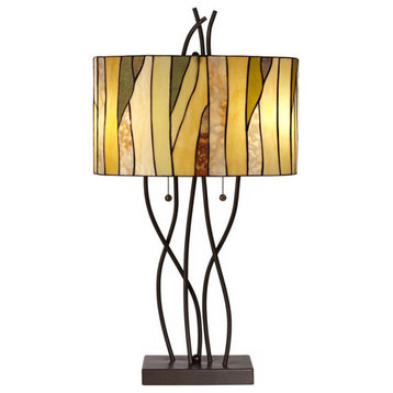 Pacific Coast Lighting Metal and Glass Table Lamp With Bronze Finish 87-149-20