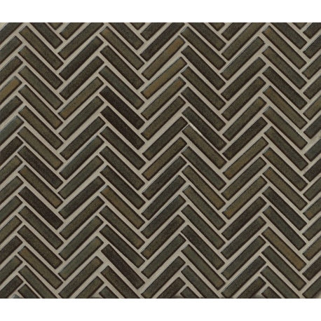 90 Porcelain 1/2"x2" Chevron Mosaic, Shadow