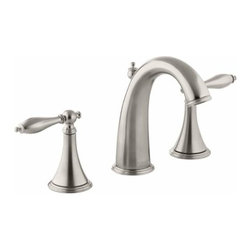KOHLER - KOHLER Finial(R) widespread bathroom sink faucet with lever handles - Bathroom Sink Faucets