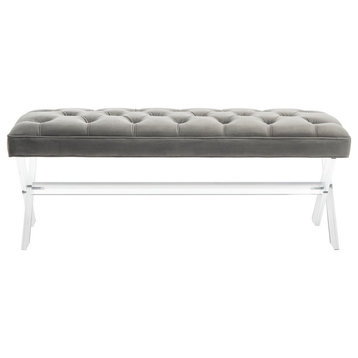 Reign Tufted Acrylic Bench