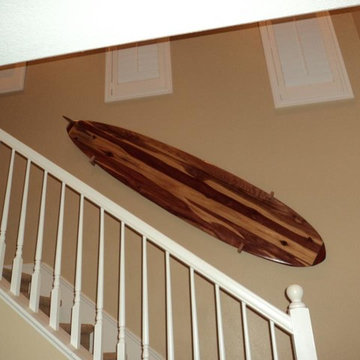 Decorative wall hung surfboards