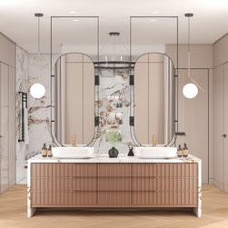 Dynamic Textures and Contrasts - Vanity Tops And Side Splashes