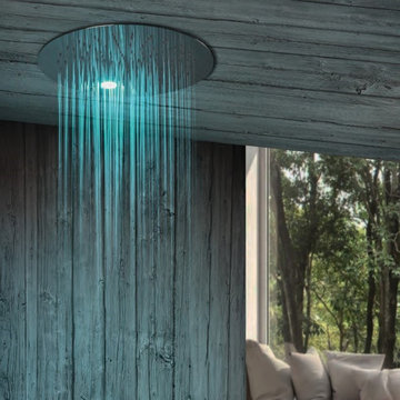18″ ROUND CHROMOTHERAPY LED LIGHT SHOWER HEAD - PS ZI-39154