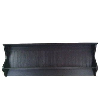 Plate Rack Bowed Wall Shelf Black 52" Double Shelf