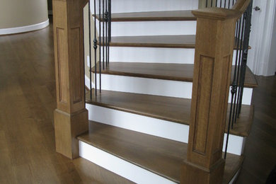 Photo of a transitional staircase in Seattle.