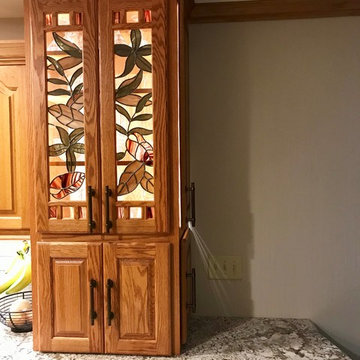 Kitchen Remodel/Updates White Sand Granite Koch Painted Oak Cabinets