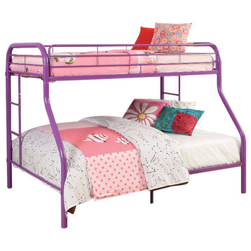 Tritan Bunk Bed, Purple, Twin Over Full