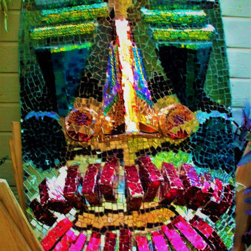 THE AFRICAN MASK MOSAIC SCULPTURE