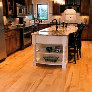 Hickory plank flooring