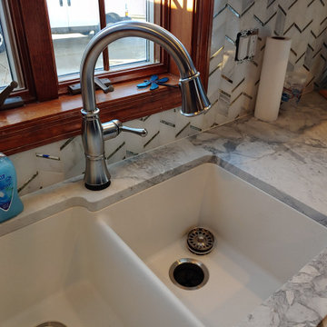 Osco, IL Kitchen Remodel Dura Supreme Custom Paint Super White Marble