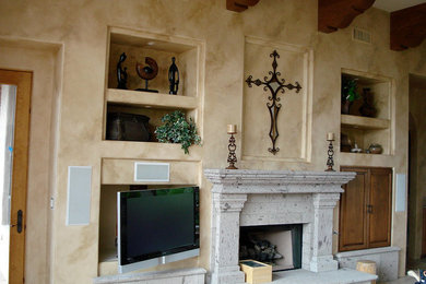 Inspiration for a mediterranean living room remodel in Phoenix