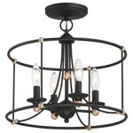 Minka Lavery - Minka Lavery Westchester Couty 1049-677 4 Light Semi Flush in Sand Coal - Number Of Bulbs : 4
