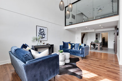 Inspiration for an industrial home design remodel in Baltimore