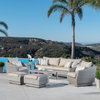 Cannes 8-Piece Outdoor Sofa and Club Chair Seating Set by RST Brands, Sand