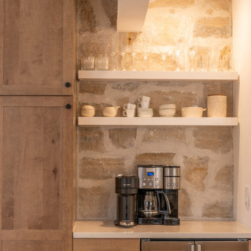Warm, Earthy Main Level Remodel w/ Natural Wood and Stone Features