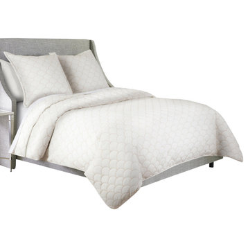 Trabuco 3-Piece King Duvet Set, White