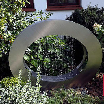 Gartenbrunnen Edelstahl Orion