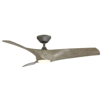 Zephyr 3-Blade Ceiling Fan, Graphite/Weathered Wood