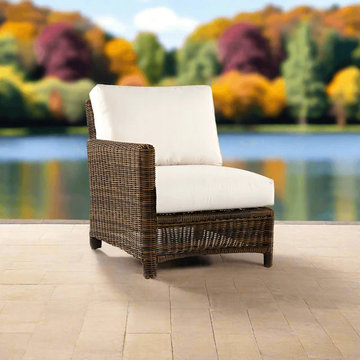 South Sea Rattan Del Ray Resin Wicker Sectional Left End Piece