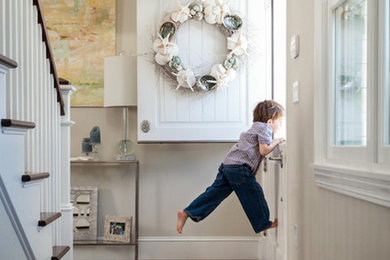 Inspiration for a coastal entryway remodel in Los Angeles