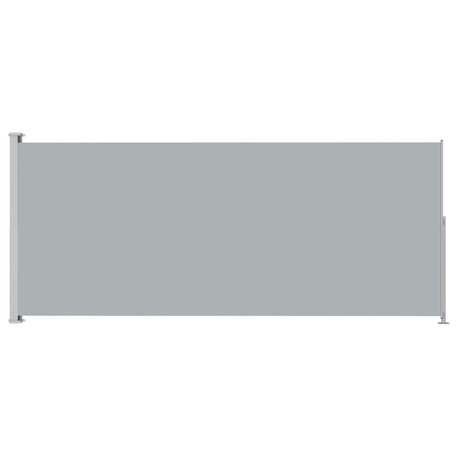 vidaXL Patio Retractable Side Awning 70.9"x196.9" Gray Outdoor Sunshade Screen