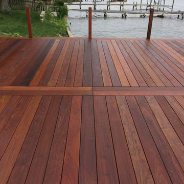 Ipe Deck with Custom Tempered glass Railings