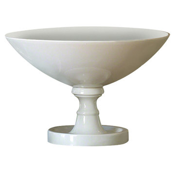 White Grand Pedestal Bowl Large
