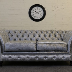 Handmade Crushed Velvet London Chesterfield Sofa Available in 9 Colours - Sofas