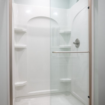 Finished Basement with Seated Bar and Bathroom in South Lyon, MI