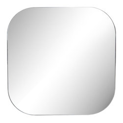 Four Hands Home - Bellvue Large Square Mirror - Shiny Steel - Mirrors