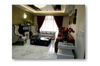 Example of an eclectic home design design in Delhi