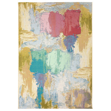 Marina Watercolor Indoor/Outdoor Rug Pastel 6'6"x9'4"