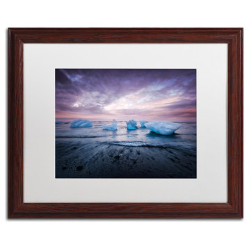Philippe Sainte-Laudy 'Cold Evening in Iceland' Matted Framed Art