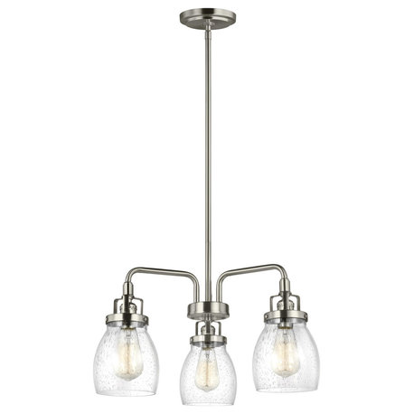 Belton 3-Light Chandelier, Brushed Nickel