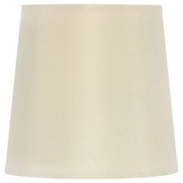 Clip-on Chandelier Lampshade 5" With Nickel Bulb Clip, Eggshell