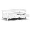 Warm Shaker SOLID WOOD Coffee Table, White