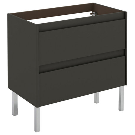 WS Bath Collections Ambra 80F Base Ambra 31" Single - Gloss Anthracite