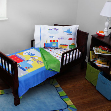 Cars Planes Trains Toddler Bedding Set