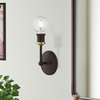 Lansdale 1 Light Bronze With Antique Brass Accents ADA Vanity Sconce