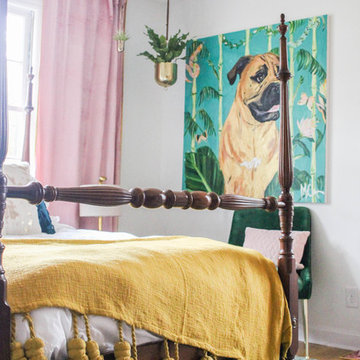 Colorful Art Deco Guest Bedroom