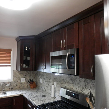 Espresso Kitchen Cabinets Wood Floor