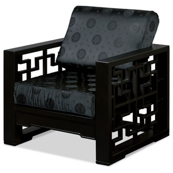 Elmwood Wan Zi Sofa Chair, Black