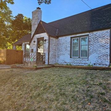 Rustic style German smear on front of home