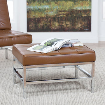 Ashlar Bonded Leather Chair in Caramel Brown #72034