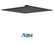 Aqua Piazza Set, 8" Ceiling Mount Square Rain Shower and Handheld, Matte Black