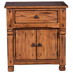 Sunny Designs - Sedona 1-Drawer Nightstand - Feature the Sedona 2-Door 1-Drawer Nightstand for an extra dose of character in your bedroom design. This piece is equipped with a single drawer and cabinet to stylishly store and display belongings. A rustic oak finish and metal studs complete the look. Traditional country style finds new life in this classic piece from the Sunny Designs, Inc. collection.